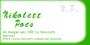 nikolett pocs business card